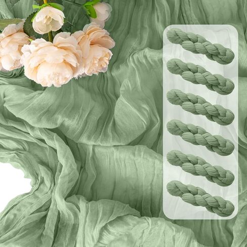 Light Yellow Cheesecloth Table Runner,6 Pack 21x120Inch-Gauze Table Runner Boho Cheese Cloth Table Runner for Wedding, Bridal & Baby Shower, Birthday Party,Spring Easter,Holiday Home Decor in Saudi Arabia