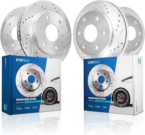 Detroit Axle - Front or Rear Brake Rotors for Chevy S10 Blazer GMC Sonoma S15 Jimmy Olds. Bravada Buick Riviera Drilled & Slotted Brake Rotors Replacement Brakes and Rotors in Saudi Arabia