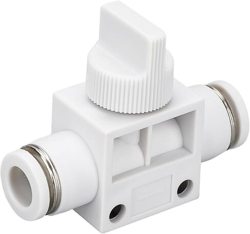 هوائي تخفيف الضغط صمام HVFF8 البلاستيك اليد موصل سريع أنابيب الهواء دليل التبديل خط أنابيب تعمل باليد 1 قطعة (Btc6 (أسود)) in Kuwait