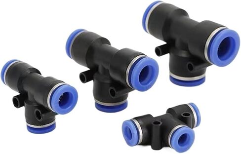 Quick Plugs Connector PU5 1/8 PE5 3/8 Pneumatic Pipe Plastic 1Pcs(BluePE5/32) in Saudi Arabia