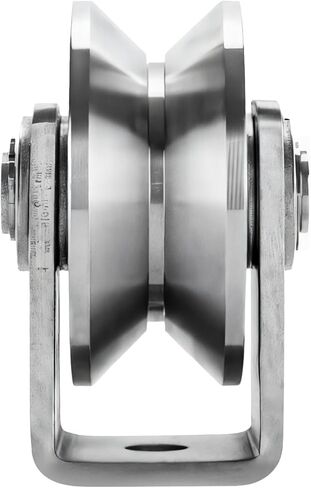 Stainless Steel V-Groove Roller Pulley, Sliding Gate Wheel with Bracket for Industrial & Home Use in Kuwait