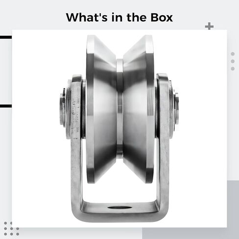 Stainless Steel V-Groove Roller Pulley, Sliding Gate Wheel with Bracket for Industrial & Home Use in Kuwait