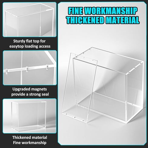 Elite Trainer Box Acrylic Display Case & Trading Card Storage Box - 2-Pack Stackable Protector with Ultra-Thick Walls & Strong 5x3mm Magnets | Compatible with ETB Cases in Kuwait
