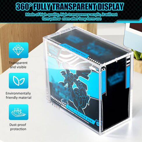 Elite Trainer Box Acrylic Display Case & Trading Card Storage Box - 2-Pack Stackable Protector with Ultra-Thick Walls & Strong 5x3mm Magnets | Compatible with ETB Cases in Kuwait