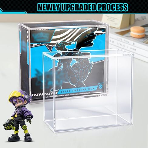 Elite Trainer Box Acrylic Display Case & Trading Card Storage Box - 2-Pack Stackable Protector with Ultra-Thick Walls & Strong 5x3mm Magnets | Compatible with ETB Cases in Kuwait