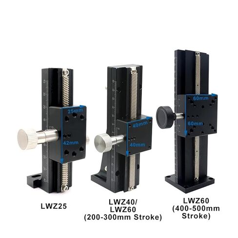 Dovetail Lifting Linear Rail Guide Stage Long Stroke Fine-Tuning Manual Sliding Table Optical Displacement Platform Slide(LWZ40-L150) in Saudi Arabia