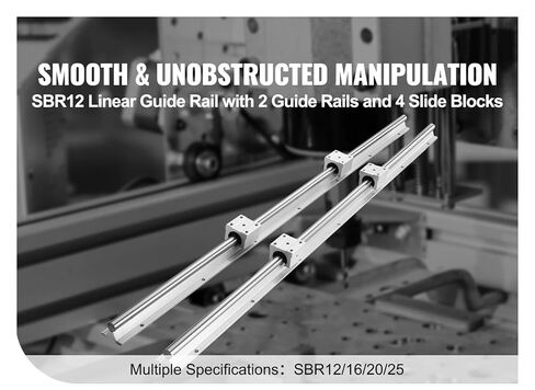 2PCS Linear Guide Rails SBR12 SBR16 SBR20 SBR25 800-2200mm 4PCS Bearing Blocks Smooth Motion in Saudi Arabia