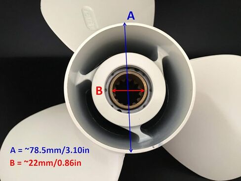 Boat Motor Aftermarket For Yamaha Propeller 663-45945-02-EL /69W-45945-00-EL, 3X11 1/8X13 Right, For 40, 48, 50 HP Engine in Saudi Arabia