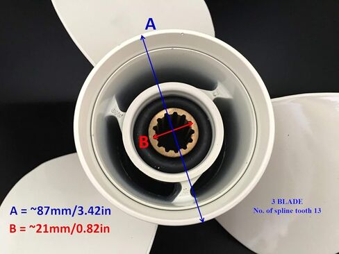 Boat Motor Aftermarket For Yamaha Propeller 663-45945-02-EL /69W-45945-00-EL, 3X11 1/8X13 Right, For 40, 48, 50 HP Engine in Saudi Arabia