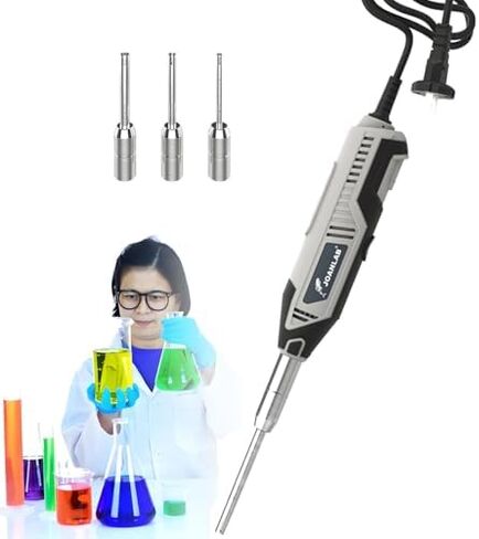 High-Speed Handheld Homogenizer Emulsifier Mixer 5000-35000 RPM 6 Adjustable Gears Lab Cell Tissue Disperser & Disruptor Plug-in with Base for Efficient Sample Preparation in Saudi Arabia