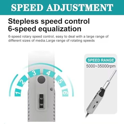 High-Speed Handheld Homogenizer Emulsifier Mixer 5000-35000 RPM 6 Adjustable Gears Lab Cell Tissue Disperser & Disruptor Plug-in with Base for Efficient Sample Preparation in Saudi Arabia
