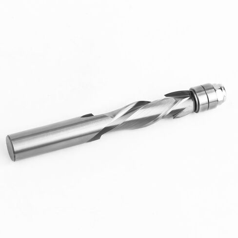 12mm 1/2" Shank Flush Trim Solid Carbide Spiral Top Bearing CNC Router Bit Compression-Cut End Mill Bit Face Wood Milling Cutter(12.7mm Shank) in Saudi Arabia