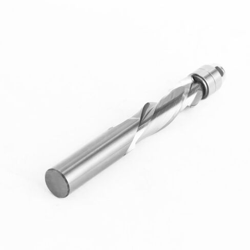 12mm 1/2" Shank Flush Trim Solid Carbide Spiral Top Bearing CNC Router Bit Compression-Cut End Mill Bit Face Wood Milling Cutter(12.7mm Shank) in Saudi Arabia
