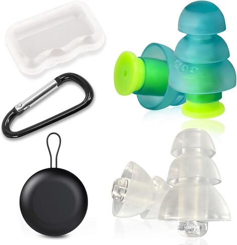 سدادات أذن لتخفيف ضغط الأذن بالطائرة - طيران غير مؤلم - سدادات أذن للسفر لتقليل الضوضاء - أساسيات السفر بالطائرة - سدادات أذن مريحة مفلترة وقابلة لإعادة الاستخدام للبالغين in Kuwait