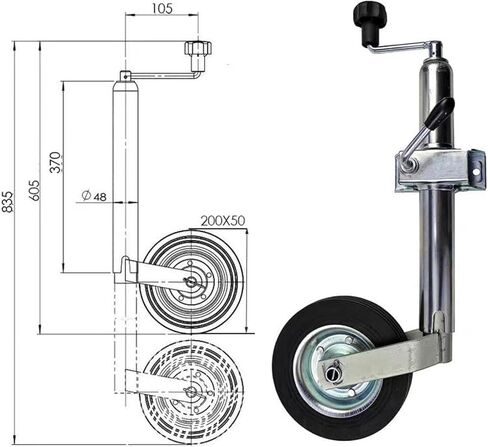 Lift Swivel Trailer Jack - Trailer Jack in Saudi Arabia