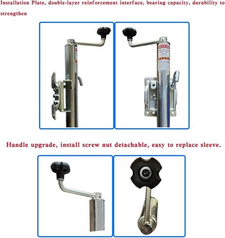 Lift Swivel Trailer Jack - Boat Trailer Jack with Wheel, Trailer Jack Wheel, Heavy Duty Marine Swivel Trailer Jack, Telescopic Support Wheels, 20 Cm Wheel, 150 in Saudi Arabia