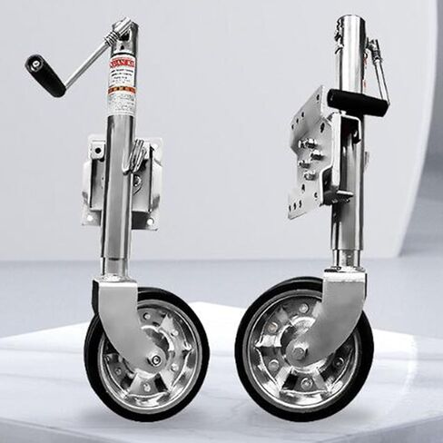 Trailer Jack Wheel - Boat Trailer Jack - Folding Jockey Wheel Support, Heavy-Duty Swivel Mount,1500 Lbs Capacity, 10.2'' Lift,8'' Steel Rim Wheel, for Boat, Mo in Saudi Arabia