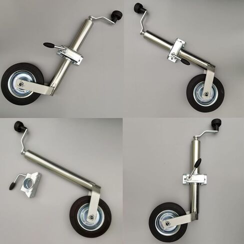 Trailer Jack Wheel - Boat Trailer Jack with Wheel, 48Mm Tube, Caravan Accessories Camper Parts Jockey Wheel Rv Stand Perfect, Heavy-Duty Bolt-On Swivel Jack, Fo in Saudi Arabia