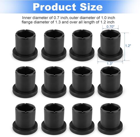 12Pcs Suspension Upper Lower A-Arm Control Lever Flanged Sleeve Bushings Isolators Compatible with John Deere Gator XUV 625i 825i 855D 4x4 5E 6E 6D Series Utility Tractors M158746 AM158746 in Saudi Arabia