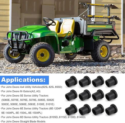 12Pcs Suspension Upper Lower A-Arm Control Lever Flanged Sleeve Bushings Isolators Compatible with John Deere Gator XUV 625i 825i 855D 4x4 5E 6E 6D Series Utility Tractors M158746 AM158746 in Saudi Arabia