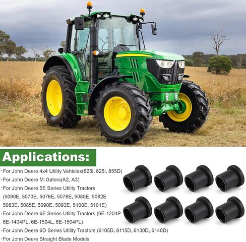 8 قطع من عوازل البطانات ذات الأكمام العلوية السفلية للتحكم في الذراع A المتوافقة مع جرارات John Deere Gator XUV 625i 825i 855D 4x4 5E 6E 6D Series M158746 AM158746 in Saudi Arabia