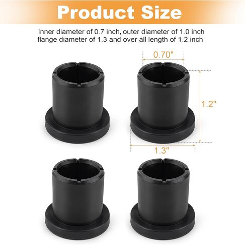 4Pcs Suspension Upper Lower A-Arm Control Lever Flanged Sleeve Bushings Isolators Compatible with John Deere Gator XUV 625i 825i 855D 4x4 5E 6E 6D Series Utility Tractors M158746 AM158746 in Saudi Arabia