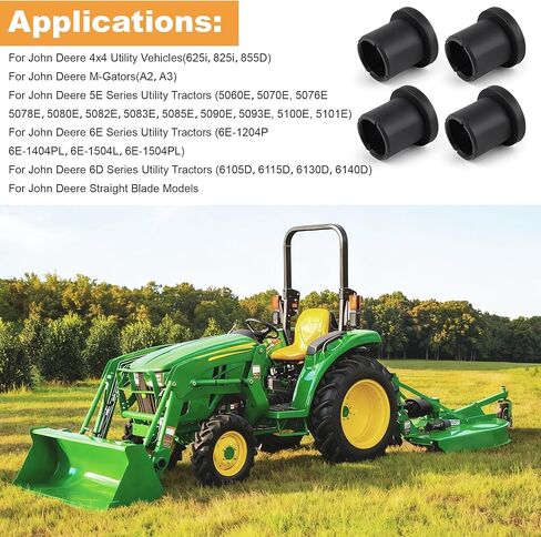 4Pcs Suspension Upper Lower A-Arm Control Lever Flanged Sleeve Bushings Isolators Compatible with John Deere Gator XUV 625i 825i 855D 4x4 5E 6E 6D Series Utility Tractors M158746 AM158746 in Saudi Arabia