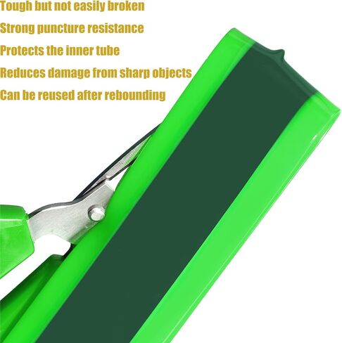 بطانة إطار دراجة سميكة مع دعامة ذاتية اللصق، عرض 110 مم من مادة TPU، إدراج حماية للثقب متوافق مع إطارات 20 24 26 × 4.0 4.5 5.0 بوصة، واقي أنبوب داخلي مضاد للمسطح (عبوتان) in Kuwait