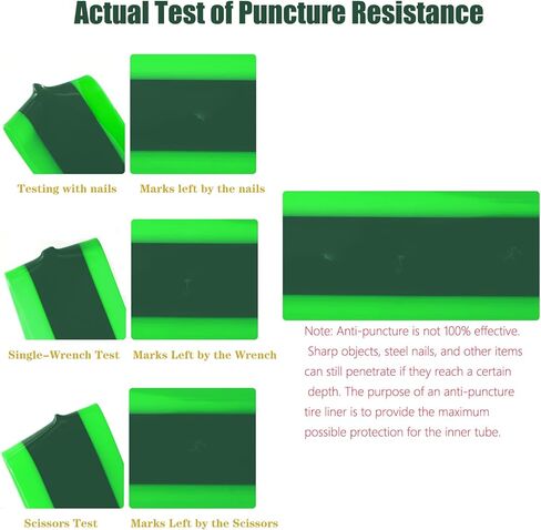 بطانة إطار دراجة سميكة مع دعامة ذاتية اللصق، عرض 110 مم من مادة TPU، إدراج حماية للثقب متوافق مع إطارات 20 24 26 × 4.0 4.5 5.0 بوصة، واقي أنبوب داخلي مضاد للمسطح (عبوتان) in Kuwait