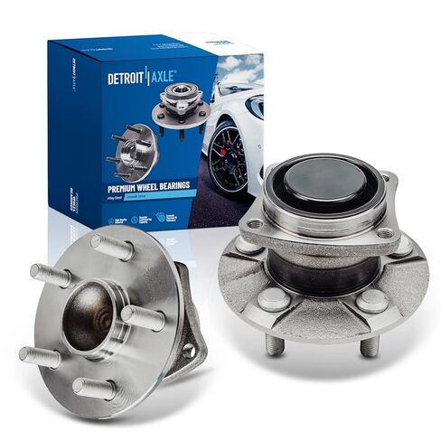 Detroit Axle - 4WD Rear Driver and Passenger Wheel Hub and Bearing Assemblies Replacement for 2001-2005 Toyota Rav4 5-Lug Models - 2pc Set in Saudi Arabia