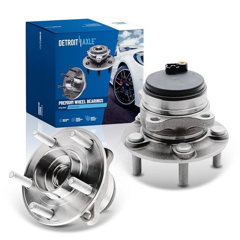 Detroit Axle - 4WD Rear Driver and Passenger Wheel Hub and Bearing Assemblies Replacement for 2001-2005 Toyota Rav4 5-Lug Models - 2pc Set in Saudi Arabia