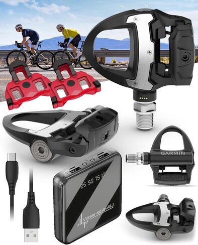 دواسات عداد الطاقة مزدوجة الاستشعار من Garmin Rally RS210 للطريق، متوافقة مع Shimano SPD-SL، وقت ركوب قابل لإعادة الشحن 90 ساعة، مقاييس ديناميكيات ركوب الدراجات مع حزمة PowerBank يمكن ارتداؤها 4U in Saudi Arabia