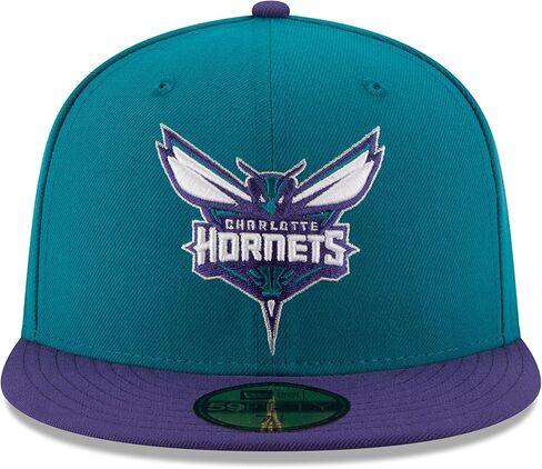 New Era NBA Charlotte Hornets Men's 2-Tone 59FIFTY Fitted Cap, 6.875, Teal in Saudi Arabia