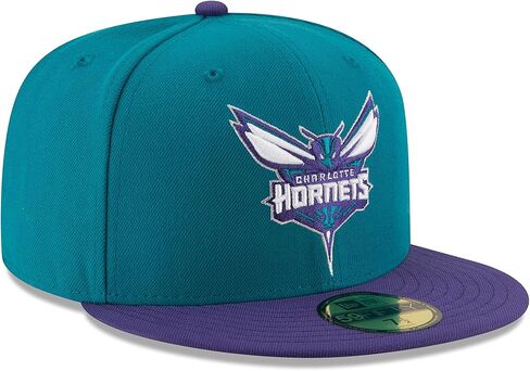 New Era NBA Charlotte Hornets Men's 2-Tone 59FIFTY Fitted Cap, 6.875, Teal in Saudi Arabia