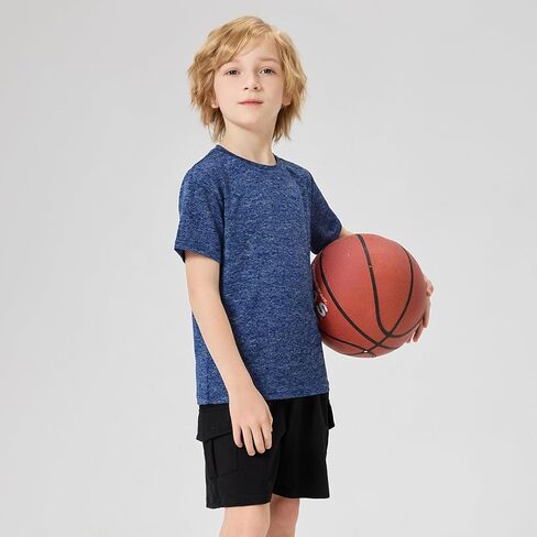 6-Pack Boys Shirts Youth Quick Dry Shirts for Boys Athletic Short Sleeve T Shirts Kids Performance Tees (5Y-18Y) in Saudi Arabia