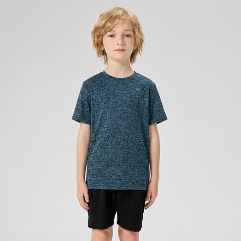 6-Pack Boys Shirts Youth Quick Dry Shirts for Boys Athletic Short Sleeve T Shirts Kids Performance Tees (5Y-18Y) in Saudi Arabia