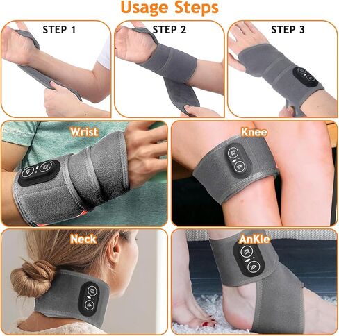 Red Light Therapy for Wrist,Portable 660nm/850nm 36 Red Light Beads Red Light Therapy for Hands with Three-Level Light Adjustment Function and Vibration Massage Effect,Therawrap for Carpal Tunnel in Saudi Arabia