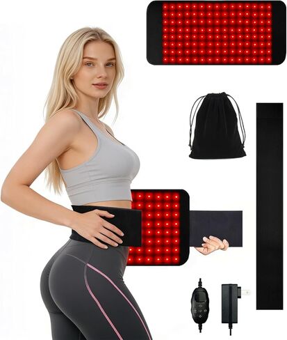 Red Light Therapy Belt Infrared Light Therapy for Body Wearable Wrap with 3-in-1 LED Bead with Timer Remote Control 660nm&850nm for Pain Relief Wearable for Muscle Repair Gift (17.7''*8.3'') in Saudi Arabia