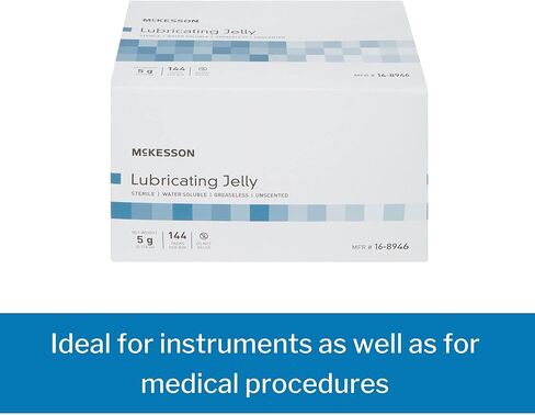 McKesson Lubricating Jelly, 5 g [864 Count] Water Based Non-Sticky Lube, Water Soluble Lubricant Gel - for Surgical, Medical, Personal – Sterile Individual Packets, Box of 6 in Saudi Arabia