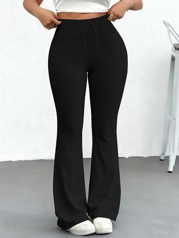 Womens High Waist No Front Seam Scrunch Butt Flare Legging Bootcut Gym Yoga Pants in Saudi Arabia