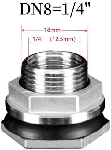 1/4" BSP Female Thread SUS304 Pipe Single Loose Key Swivel Fitting Nut Water Tank Jointer Connector in Saudi Arabia