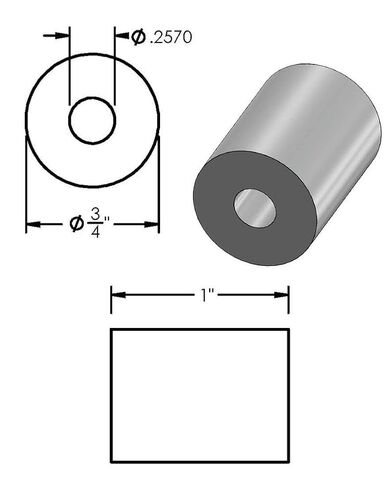 فاصل ألومنيوم أسود 3/4 بوصة OD × 1/4 بوصة معرف × اختر الطول الخاص بك، فاصل دائري غير ملولب ذو لمسة نهائية سادة، يناسب مسامير البراغي 1/4 بوصة أو M6 بواسطة الفواصل المعدنية عبر الإنترنت (طول 1 بوصة، 10 عبوات) in Kuwait