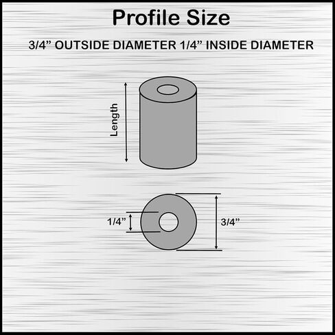 فاصل ألومنيوم أسود 3/4 بوصة OD × 1/4 بوصة معرف × اختر الطول الخاص بك، فاصل دائري غير ملولب ذو لمسة نهائية سادة، يناسب مسامير البراغي 1/4 بوصة أو M6 بواسطة الفواصل المعدنية عبر الإنترنت (طول 1 بوصة، 10 عبوات) in Kuwait