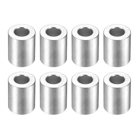 uxcell 8Pcs Aluminum Spacer 3/4" OD x 3/8" ID x 15/16" Length Screw Standoff Bushing Plain Finish Unthreaded Round Metal Spacer for Screws Bolts and Rods, Silver in Saudi Arabia