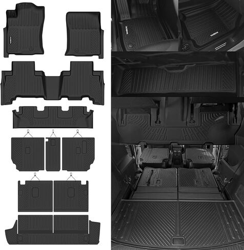 Naibeve Floor Mats for 2017-2025 Jeep Compass - All Weather for Jeep Compass Custom Fit Floor Mats Trunk Mat Backrest Mats Waterproof Interior Accessories in Kuwait