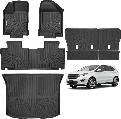Naibeve Floor Mats for 2017-2025 Jeep Compass - All Weather for Jeep Compass Custom Fit Floor Mats Trunk Mat Backrest Mats Waterproof Interior Accessories in Saudi Arabia
