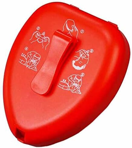 WNL Products FAK5000G-BUNDLE Adult/Child CPR Rescue Mask Kit with CPR Keychain - Hard Case CPR Mask with One-Way Valve, Gloves, Antiseptic Wipe, and Face Shield Keychain Barrier - Bundle in Saudi Arabia