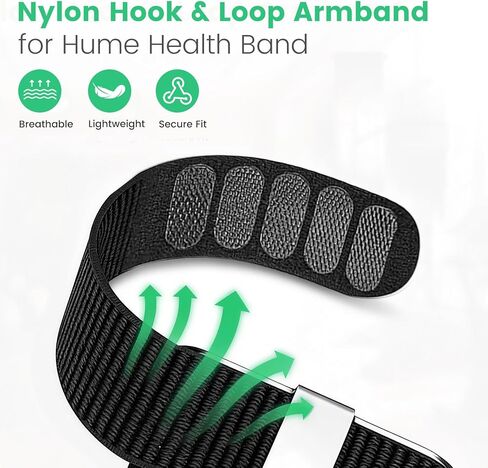 Nylon Bicep Armband Compatible with Hume Health Band, Adjustable Breathable Upper Arm Band for Men and Women in Kuwait