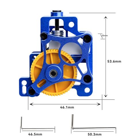 CNC Metal Extruder Upgrade Kit for Bambu Lab X1/P1 Series (X1C, X1E, P1P, P1S), Panda Claw, Panda Jetpack, and Panda Revo 3D Printer, Lightweight High-Strength with Hardened Steel Gears in Kuwait