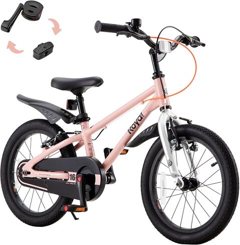 RoyalBaby EZ Fride Kids Bike 16 18 20 Inch, Lightweight Aluminum 2-in-1 Balance to Pedal Bike with One-Key Switch for Boys Girls Ages 4+ in Kuwait